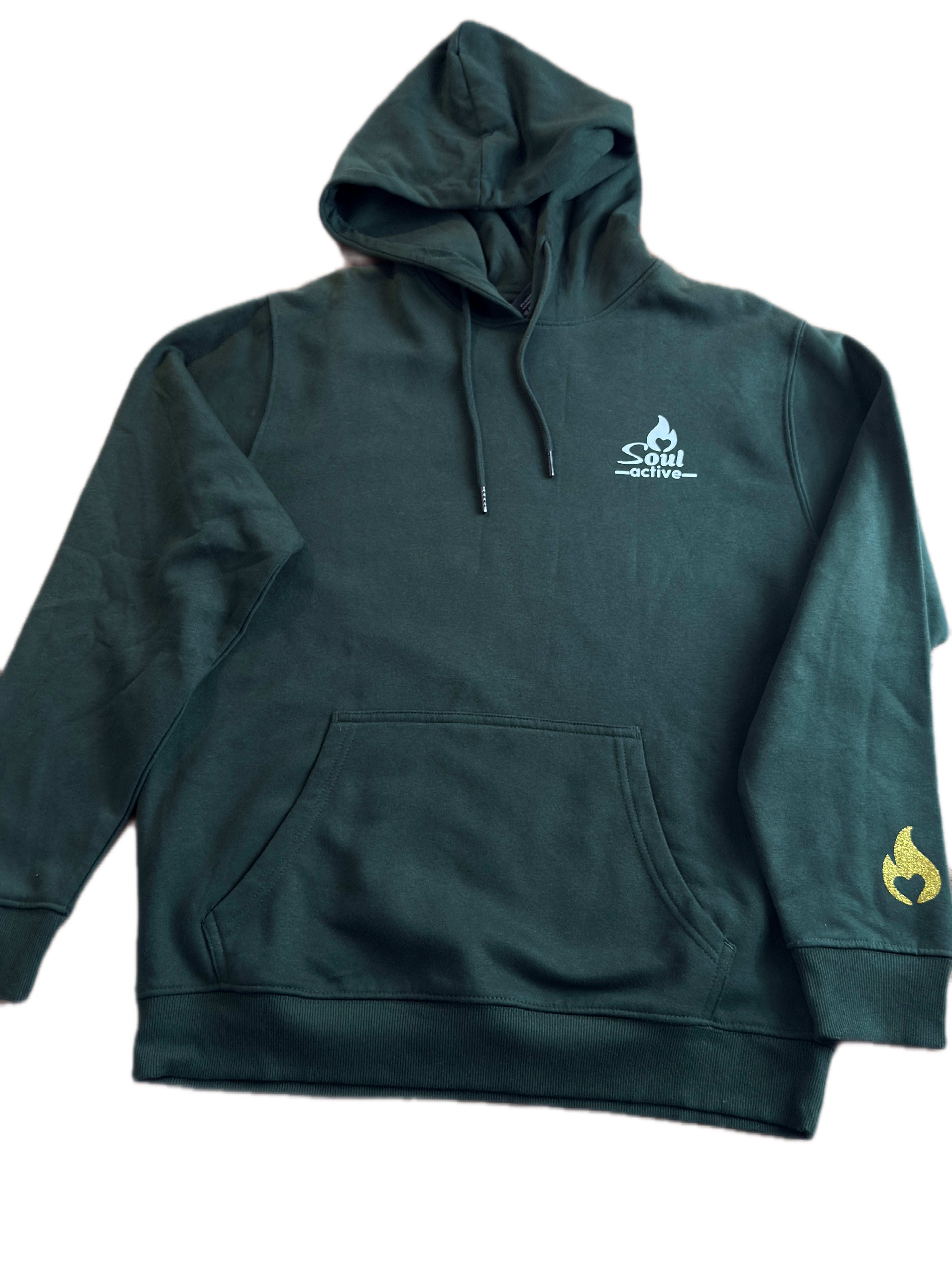 Polerón Verde con Capucha Unisex – Diseño Inspiracional Soul Active