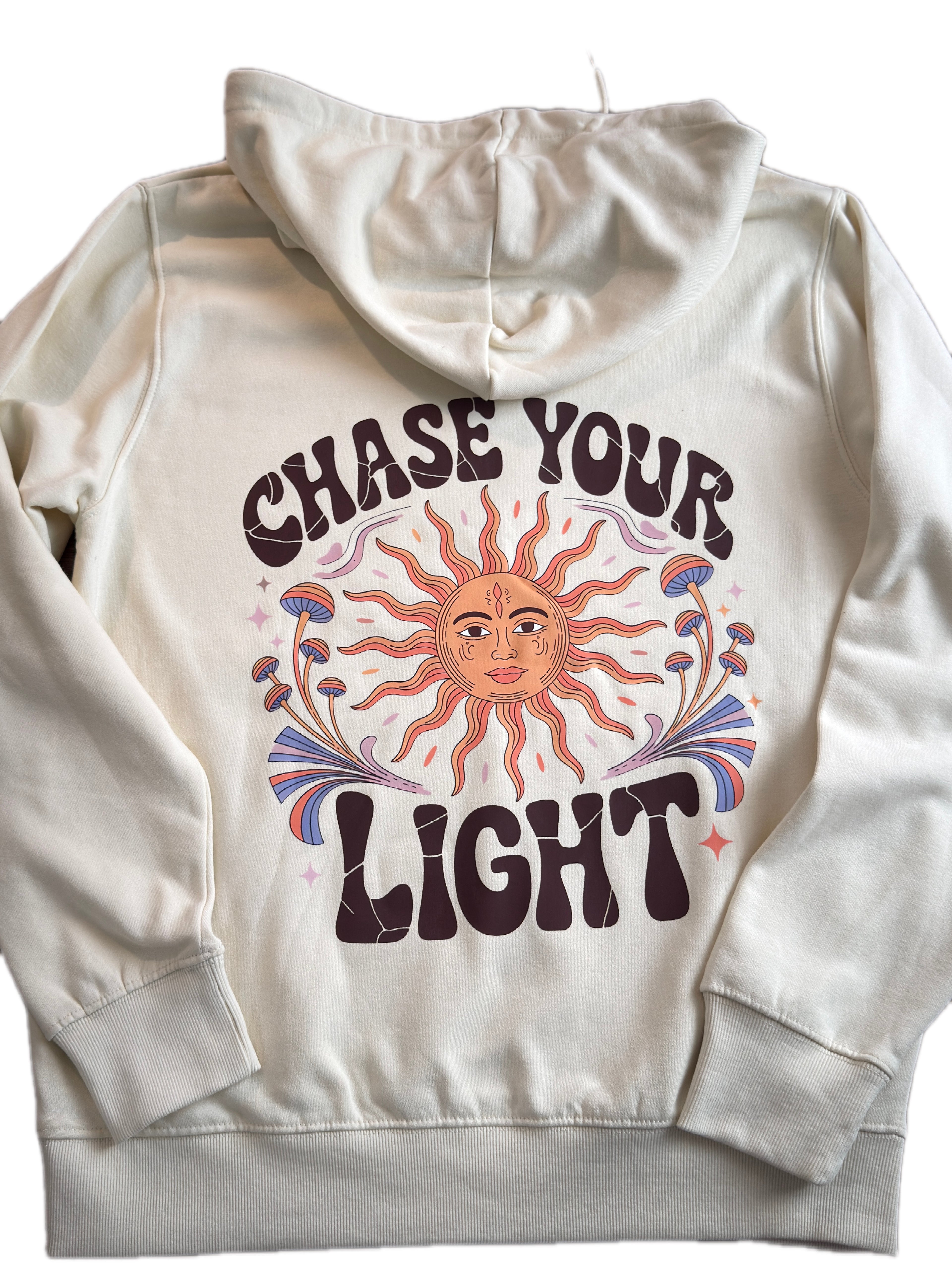 Polerón Vainilla con Capucha Unisex – Diseño “Choose Your Light” | Soul Active